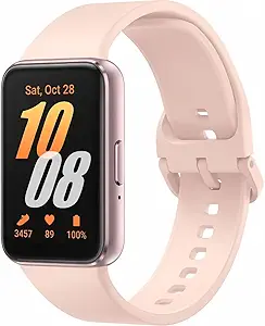 Galaxy Fit 3 AMOLED display showing multiple watch faces and customization options
